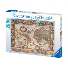 Puzzle Harta Lumii de la1650, 2000 piese Ravensburger